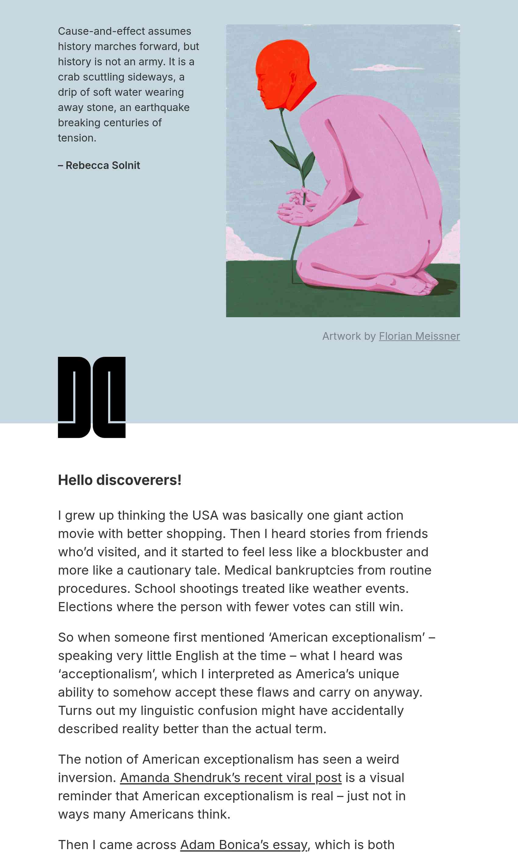 Screenshot of the latest issue