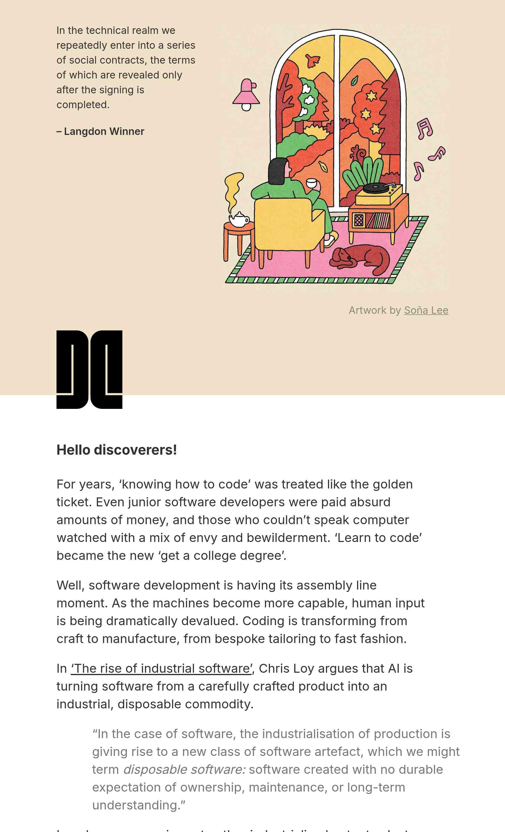 Screenshot of the latest issue