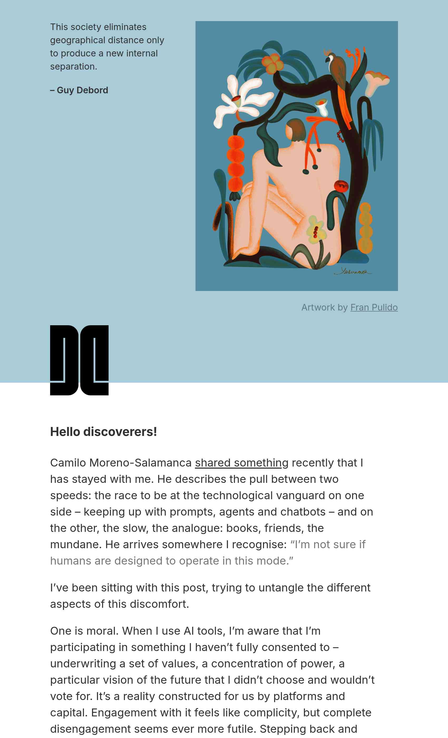 The dissonance is expanding